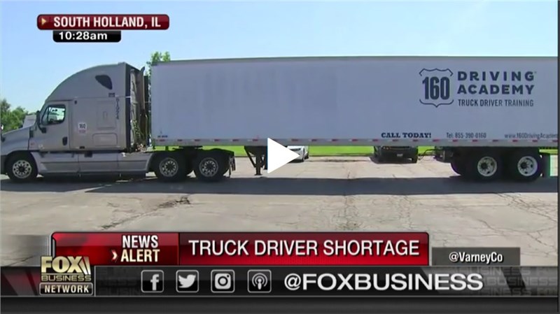 160驾驶学校被福克斯新闻报道卡车司机短缺