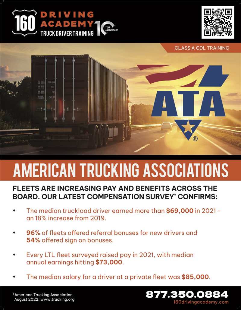 ​160 Driving Academy has BIG news from the American Trucking Association!