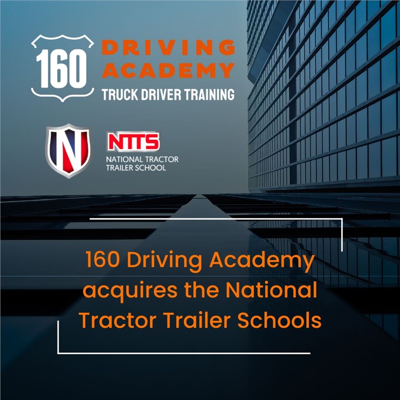 160 Driving Academy acquires the National Tractor Trailer Schools