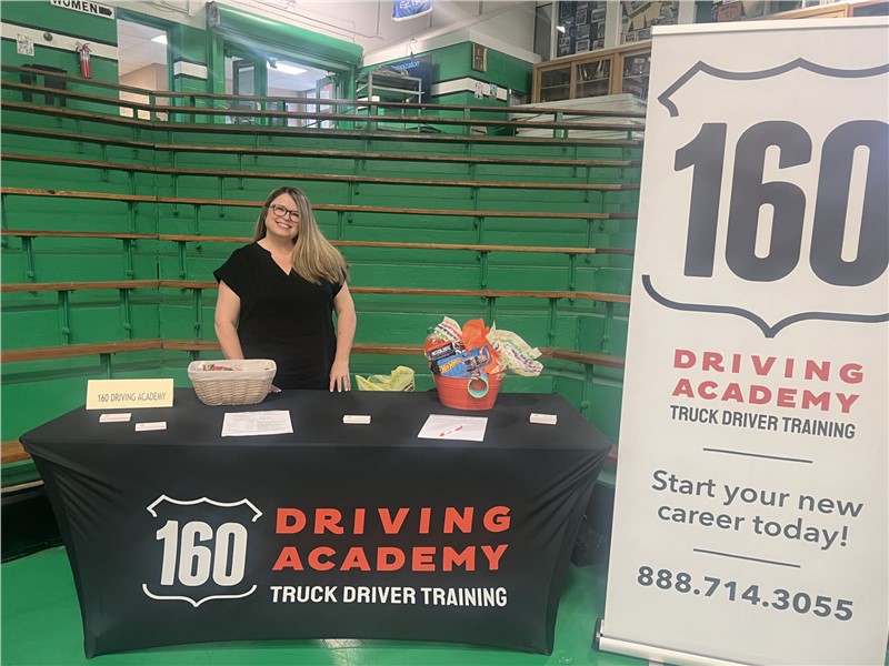 160 Driving Academy Ivy Tech Terre Haute Branch participated in the West Vigo High School Career Fair