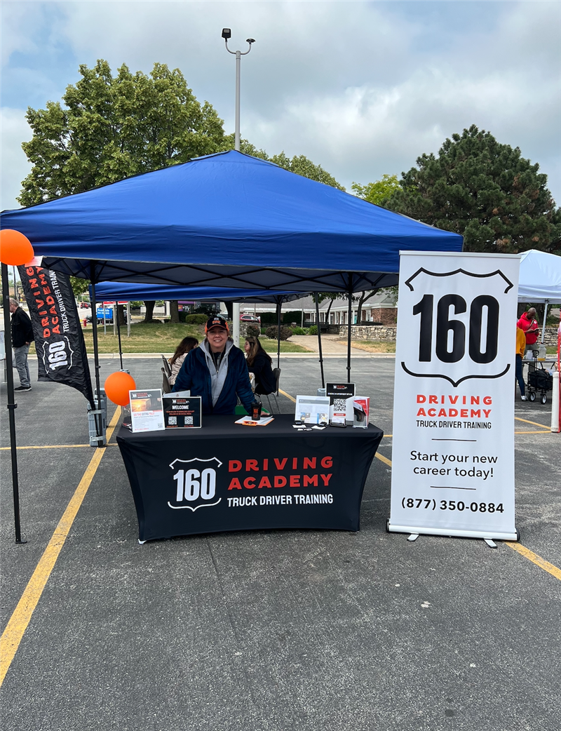 160 Driving Academy Palos Hills Location participated in The Hills Chamber Farmers Market!