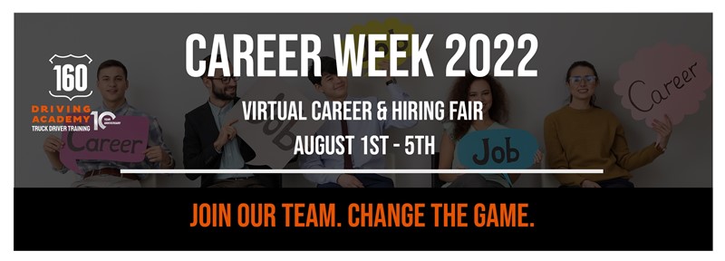 160 Driving Academy hosts their Virtual Career and Hiring Fair from August 1st to August 5th