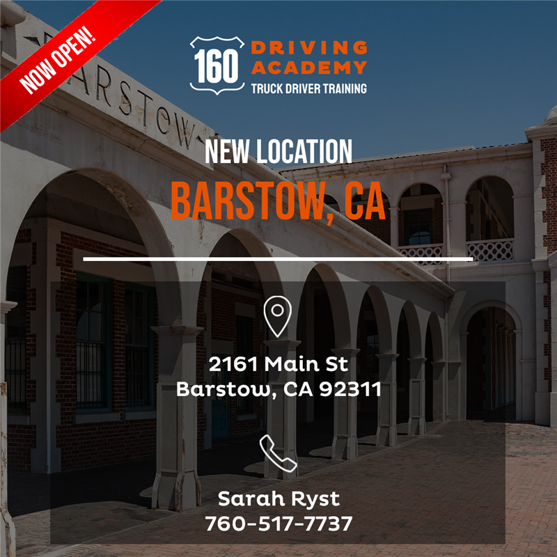 160 Driving Academy opens a new location in Barstow, California!