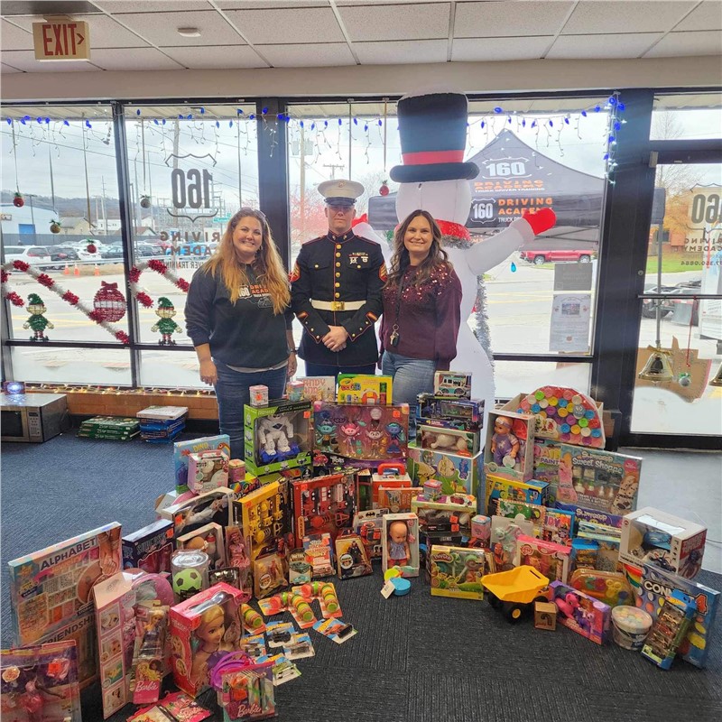 160 Driving Academy Charleston Branch Location partners with Toys for Tots