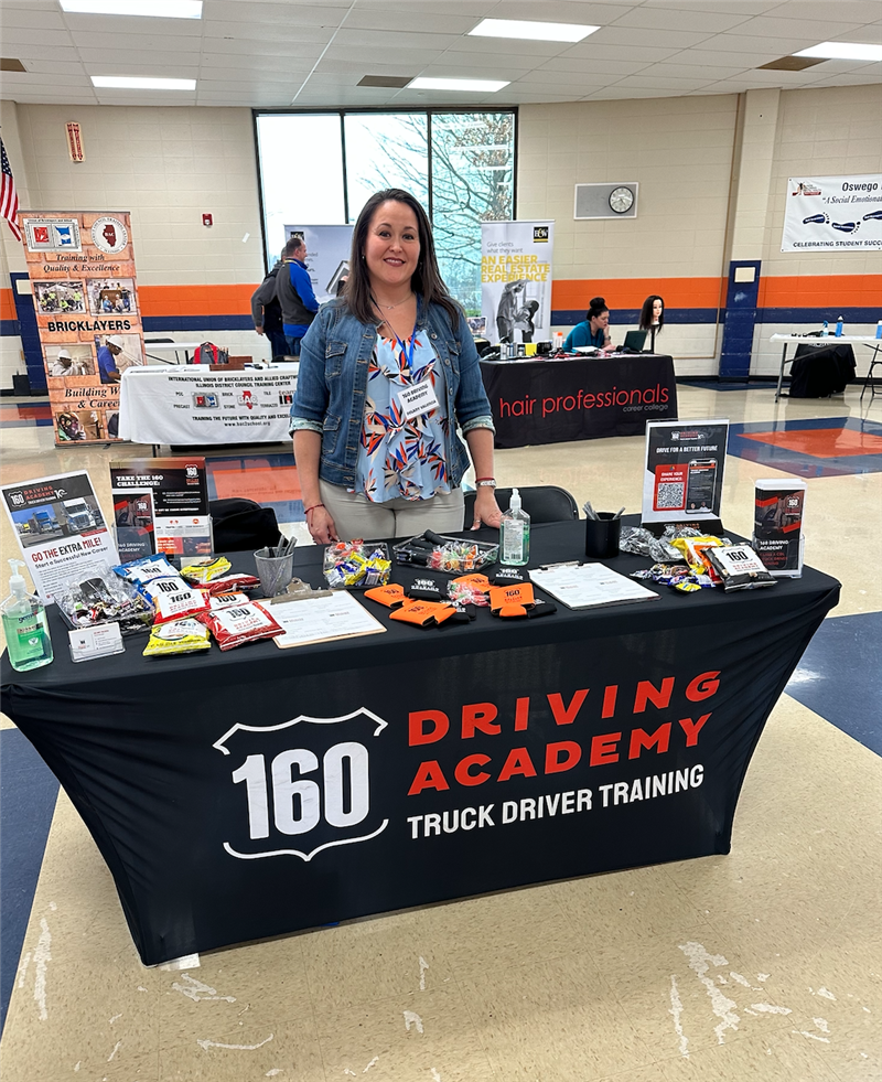 ​160 Driving Academy Oswego branch location participated in College and Trade Expo Event.