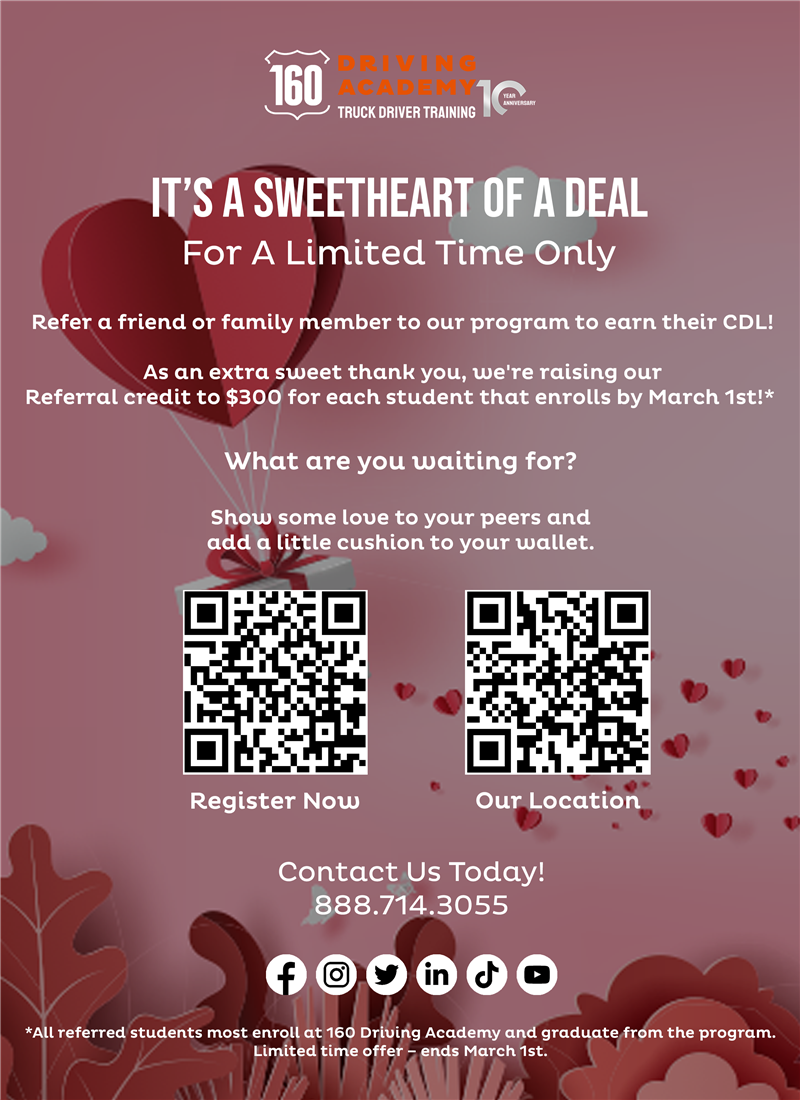 ​160 Driving Academy introduces our Sweetheart Deal!