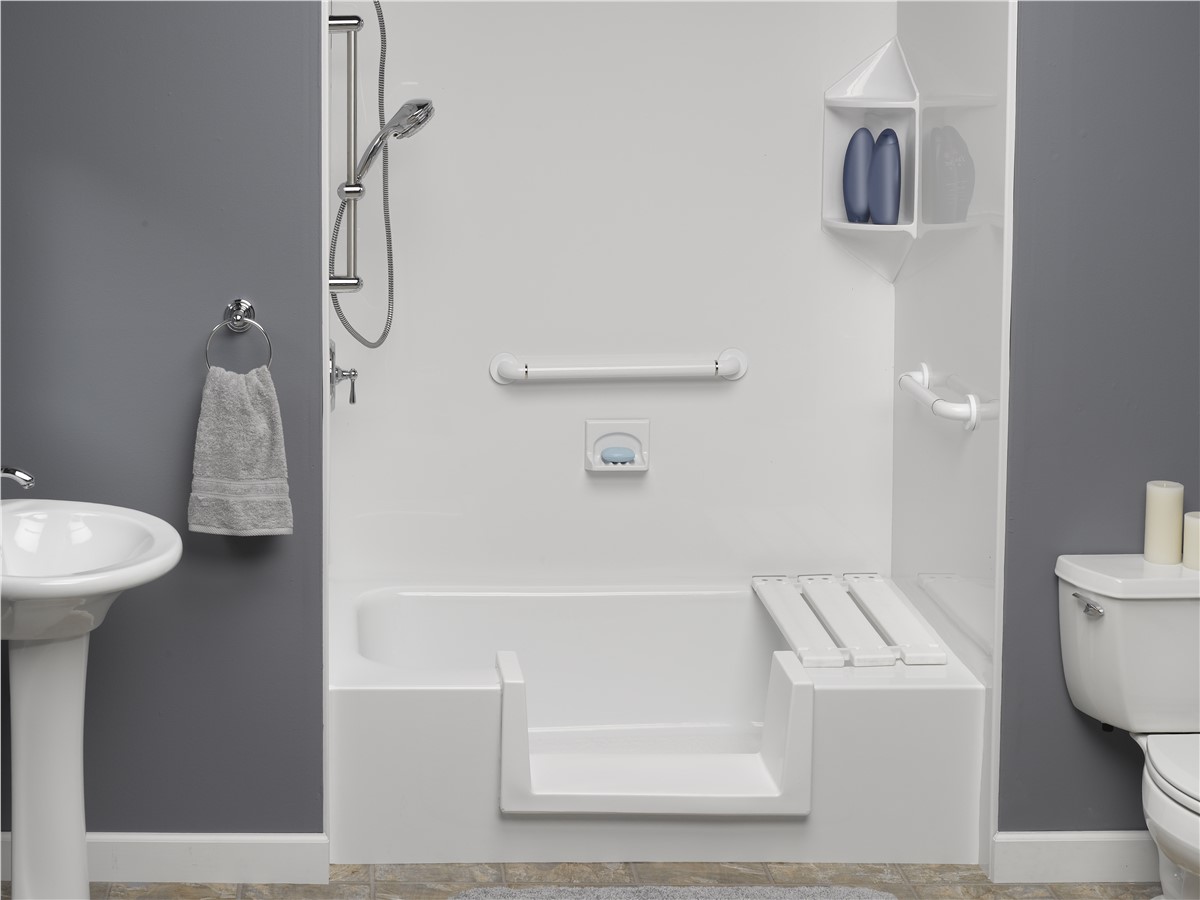 Tub shower discount with seat