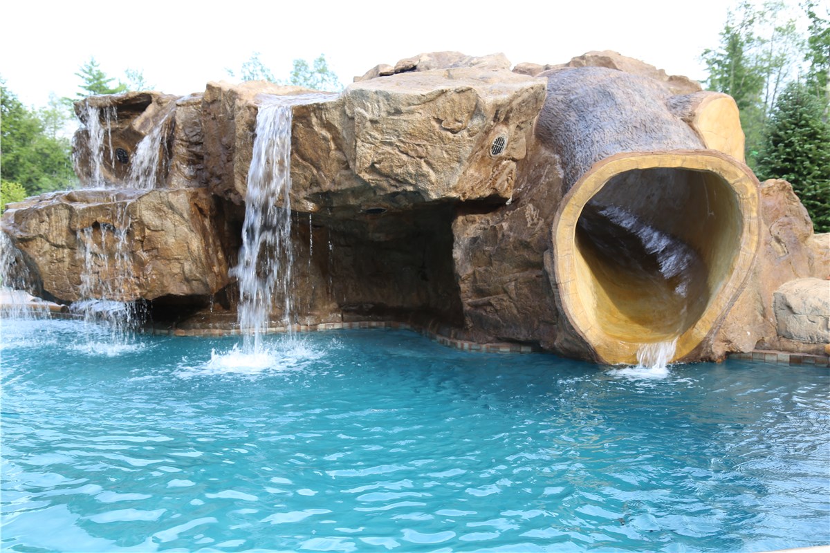 Pool Slides, Water Features