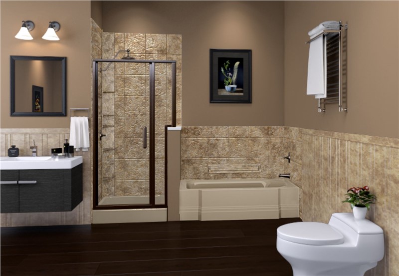 Make Your Bathroom Cozy with Warm Colors in the Bathing Area